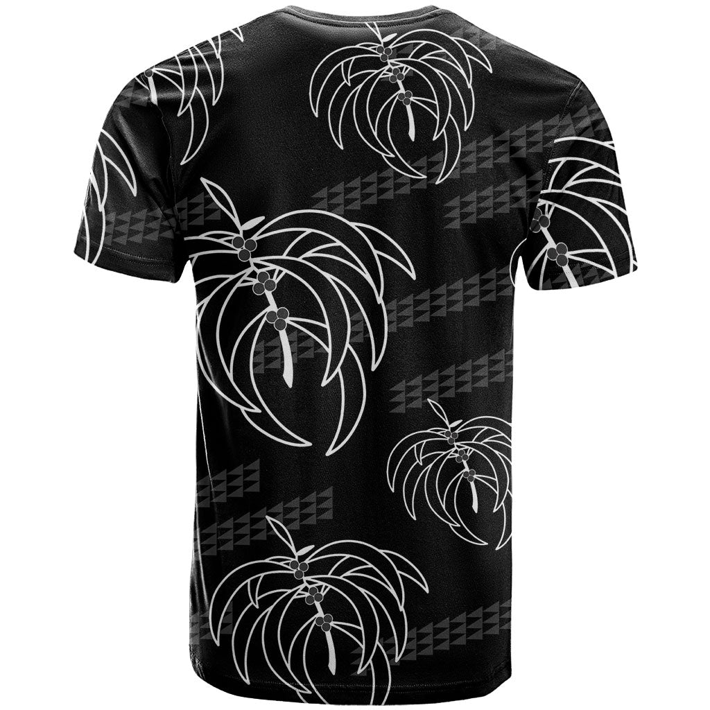 Aloha Hawaii Acacia Koa Leaves T Shirt Black Kakau Tribal Pattern LT05 - Polynesian Pride