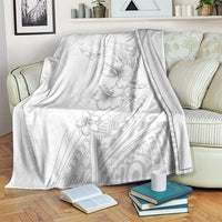 Lotu Tamaiti Samoa Blanket White Sunday Polynesian Tribal Pattern Elegant Style LT05 White - Polynesian Pride