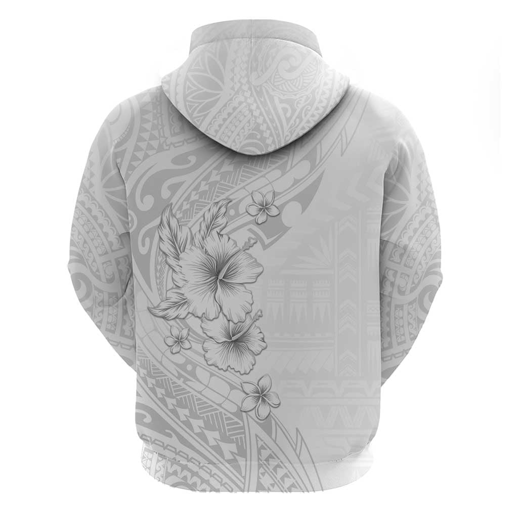 Lotu Tamaiti Samoa Hoodie White Sunday Polynesian Tribal Pattern Elegant Style
