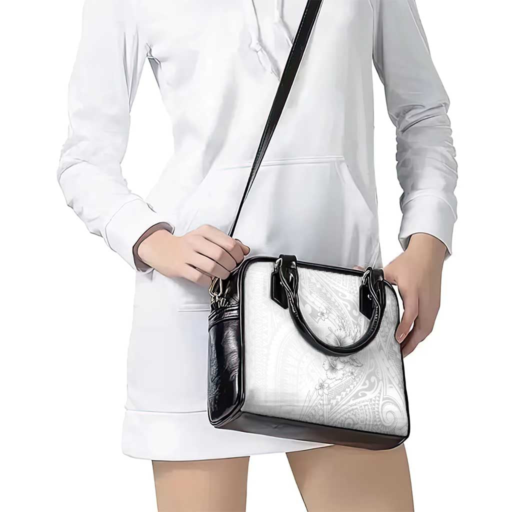 Lotu Tamaiti Samoa Shoulder Handbag White Sunday Polynesian Tribal Pattern Elegant Style LT05 - Polynesian Pride