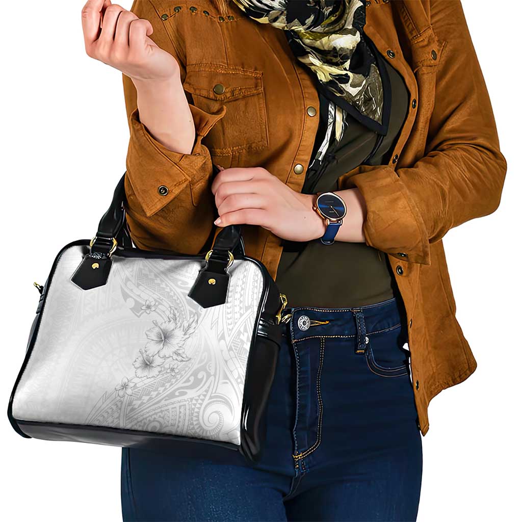 Lotu Tamaiti Samoa Shoulder Handbag White Sunday Polynesian Tribal Pattern Elegant Style LT05 - Polynesian Pride