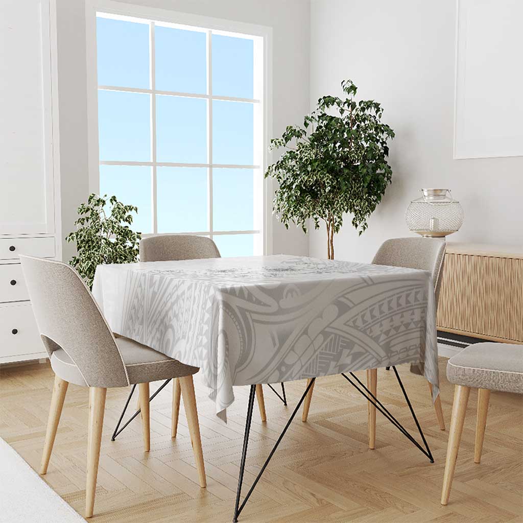 Lotu Tamaiti Samoa Tablecloth White Sunday Polynesian Tribal Pattern Elegant Style