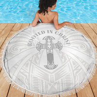 Samoa Christian Beach Blanket Rooted In Christ Polynesian Cross LT05 - Polynesian Pride