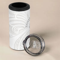 Samoa Christian 4 in 1 Can Cooler Tumbler Rooted In Christ Polynesian Cross