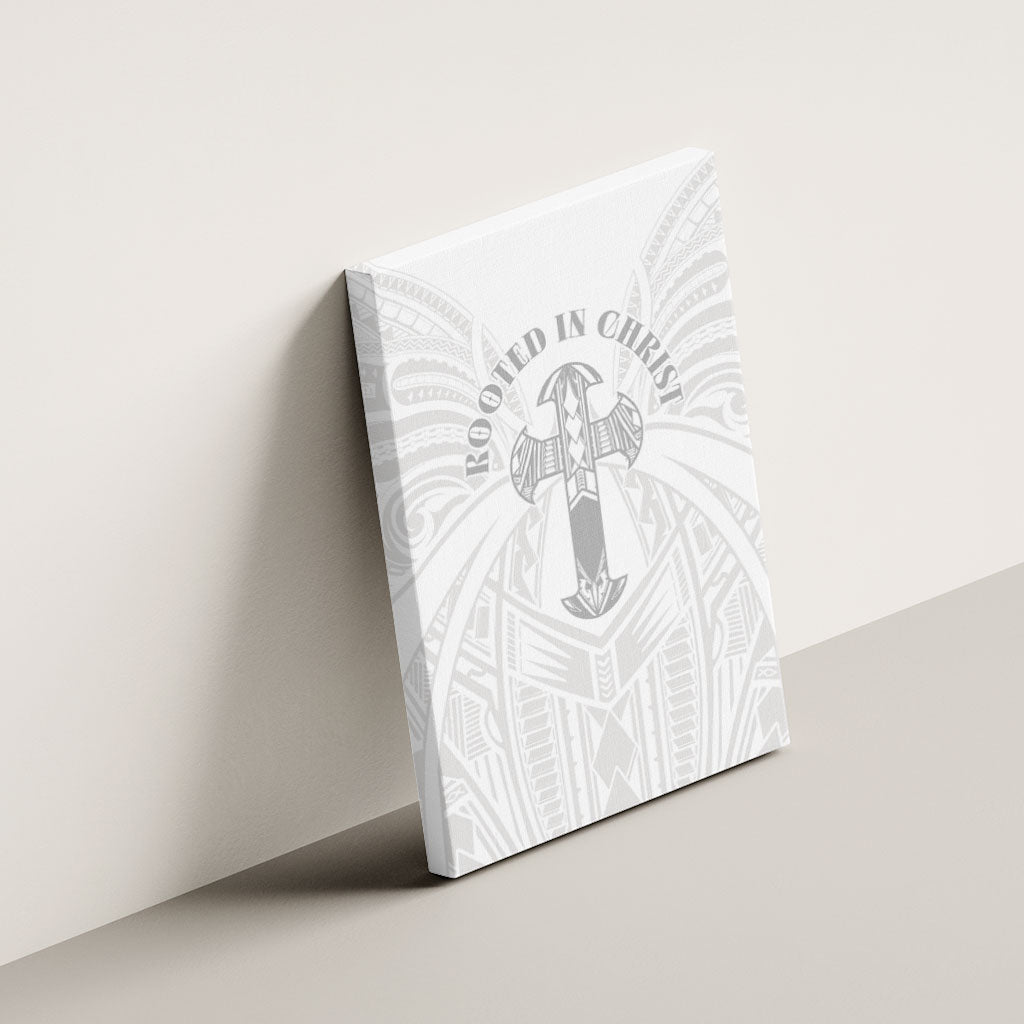 Samoa Christian Canvas Wall Art Rooted In Christ Polynesian Cross