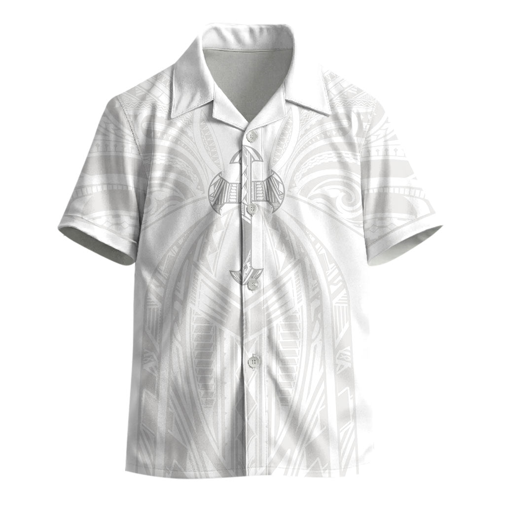 Samoa Christian Kid Hawaiian Shirt Rooted In Christ Polynesian Cross