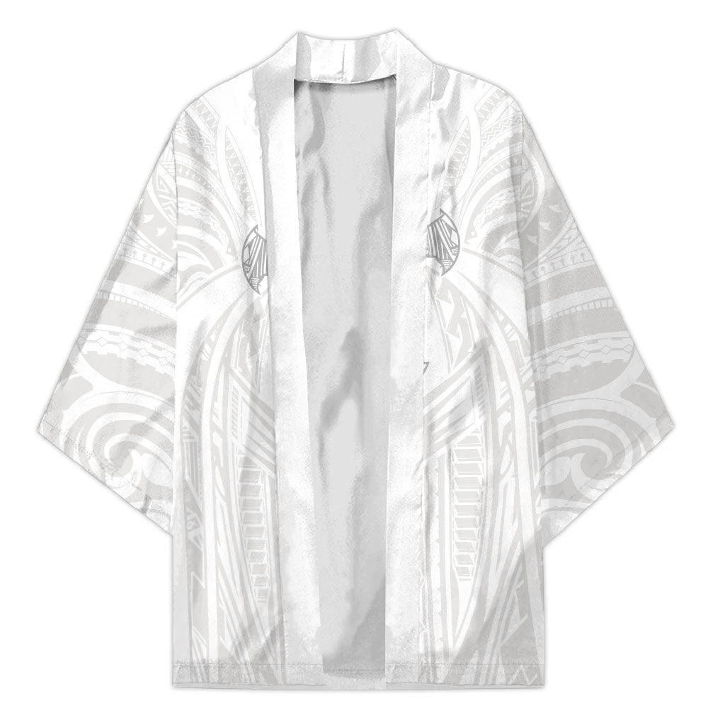Samoa Christian Kimono Rooted In Christ Polynesian Cross LT05 Unisex White - Polynesian Pride