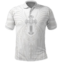 Samoa Christian Polo Shirt Rooted In Christ Polynesian Cross