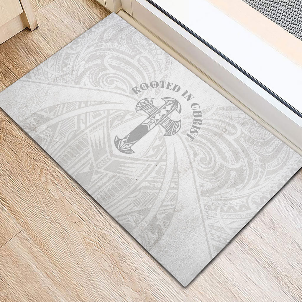 Samoa Christian Rubber Doormat Rooted In Christ Polynesian Cross