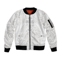 Samoa Christian Sleeve Zip Bomber Jacket Rooted In Christ Polynesian Cross