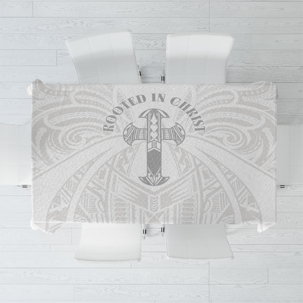 Samoa Christian Tablecloth Rooted In Christ Polynesian Cross