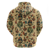 Hawaii Halloween Hoodie Spooky Tropical Hula Zombie
