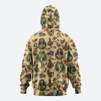 Hawaii Halloween Hoodie Spooky Tropical Hula Zombie