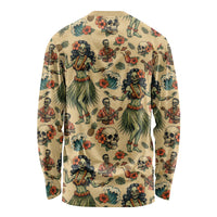 Hawaii Halloween Long Sleeve Shirt Spooky Tropical Hula Zombie LT05 - Polynesian Pride