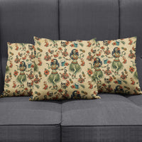 Hawaii Halloween Pillow Cover Spooky Tropical Hula Zombie