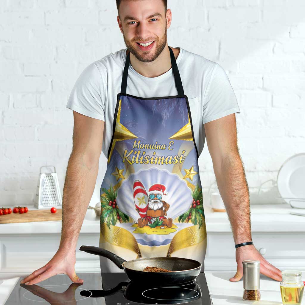 Niue Christmas Apron Seashell Santa Beach Vibes - Polynesian Pride