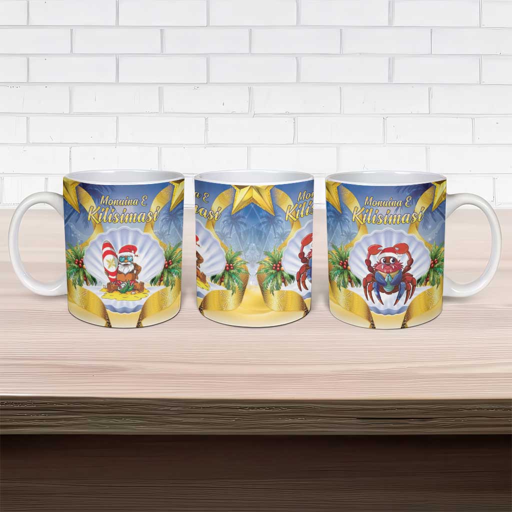 Niue Christmas Ceramic Mug Seashell Santa Beach Vibes - Polynesian Pride