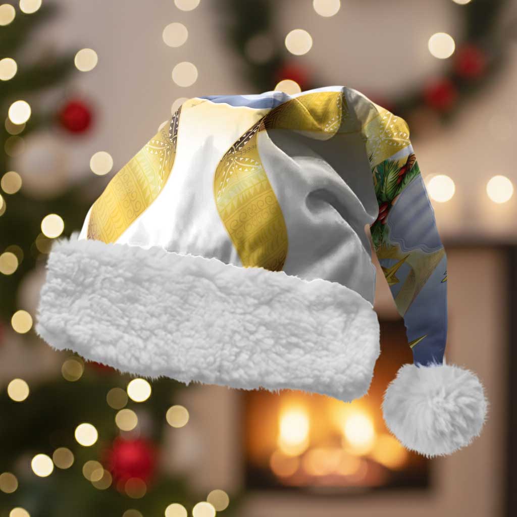Niue Christmas Santa Hat Seashell Santa Beach Vibes - Polynesian Pride