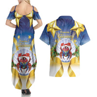 Niue Christmas Couples Matching Summer Maxi Dress and Hawaiian Shirt Seashell Santa Beach Vibes LT05 - Polynesian Pride