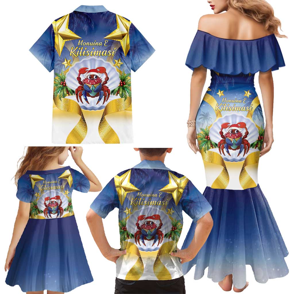 Niue Christmas Family Matching Mermaid Dress and Hawaiian Shirt Seashell Santa Beach Vibes LT05 - Polynesian Pride