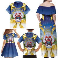 Niue Christmas Family Matching Off Shoulder Maxi Dress and Hawaiian Shirt Seashell Santa Beach Vibes LT05 - Polynesian Pride