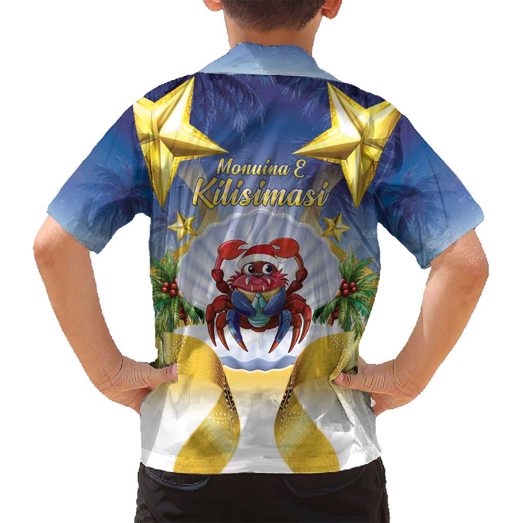 Niue Christmas Family Matching Off Shoulder Short Dress and Hawaiian Shirt Seashell Santa Beach Vibes LT05 - Polynesian Pride