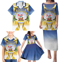 Niue Christmas Family Matching Puletasi and Hawaiian Shirt Seashell Santa Beach Vibes LT05 - Polynesian Pride