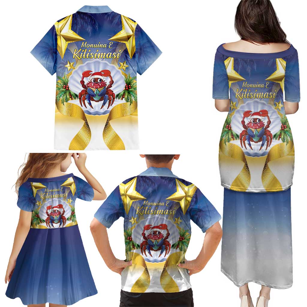 Niue Christmas Family Matching Puletasi and Hawaiian Shirt Seashell Santa Beach Vibes LT05 - Polynesian Pride