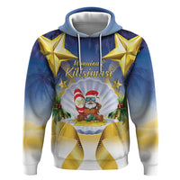 Niue Christmas Hoodie Seashell Santa Beach Vibes LT05 Pullover Hoodie Navy - Polynesian Pride
