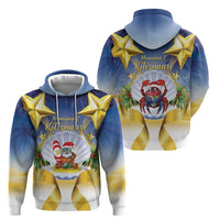 Niue Christmas Hoodie Seashell Santa Beach Vibes LT05 - Polynesian Pride
