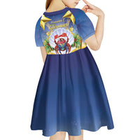 Niue Christmas Kid Short Sleeve Dress Seashell Santa Beach Vibes LT05 - Polynesian Pride