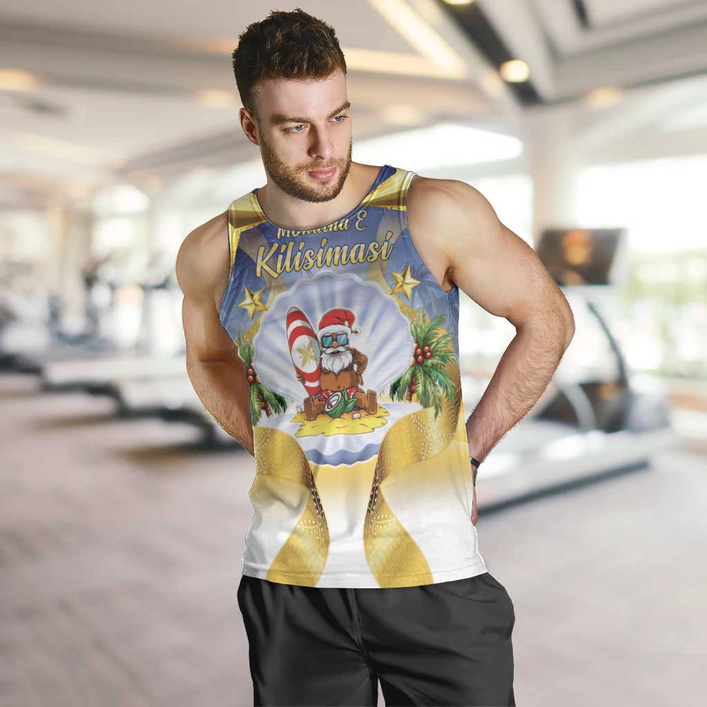 Niue Christmas Men Tank Top Seashell Santa Beach Vibes - Polynesian Pride