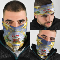 Niue Christmas Neck Gaiter Seashell Santa Beach Vibes - Polynesian Pride