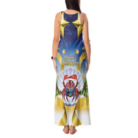 Niue Christmas Tank Maxi Dress Seashell Santa Beach Vibes LT05 - Polynesian Pride
