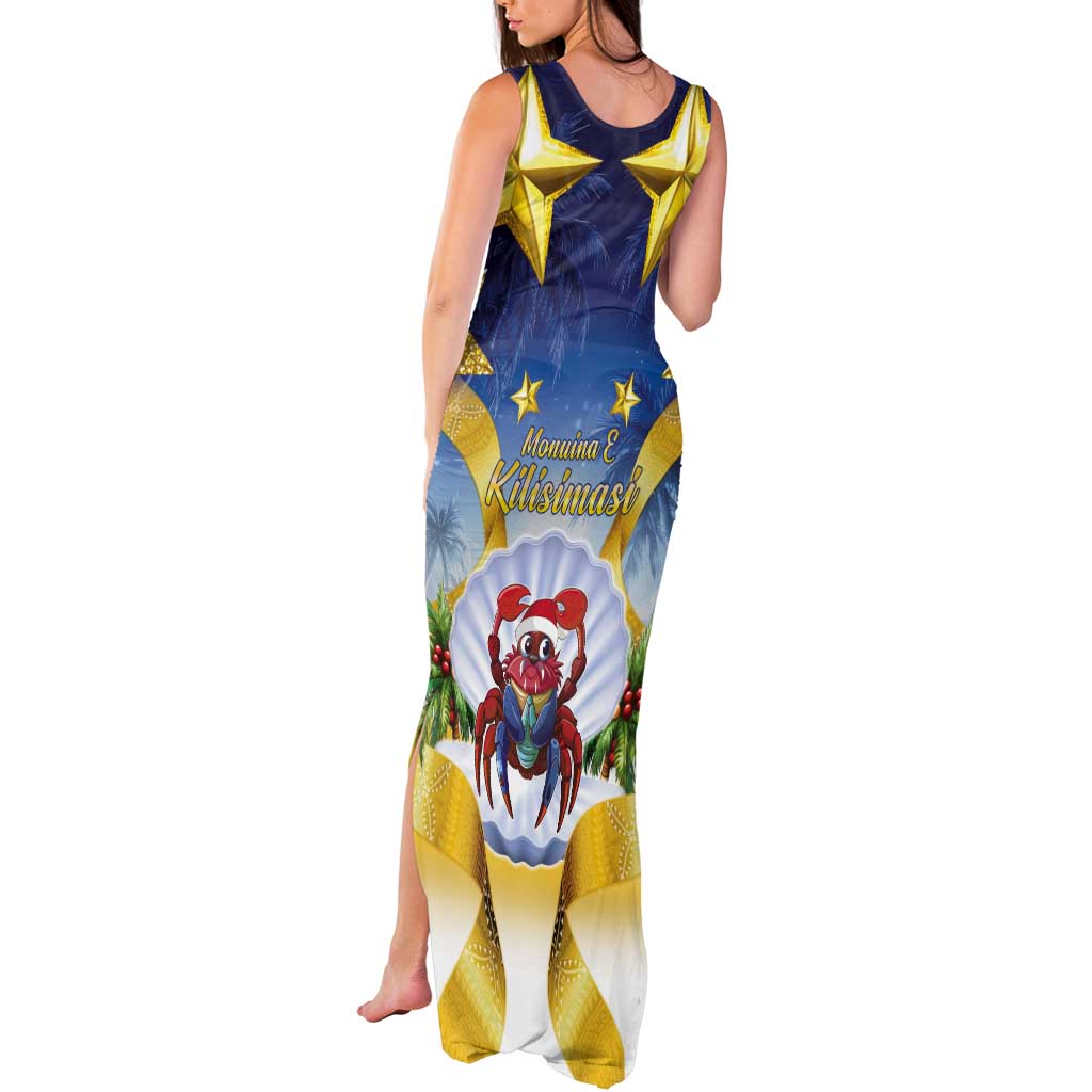 Niue Christmas Tank Maxi Dress Seashell Santa Beach Vibes LT05 - Polynesian Pride