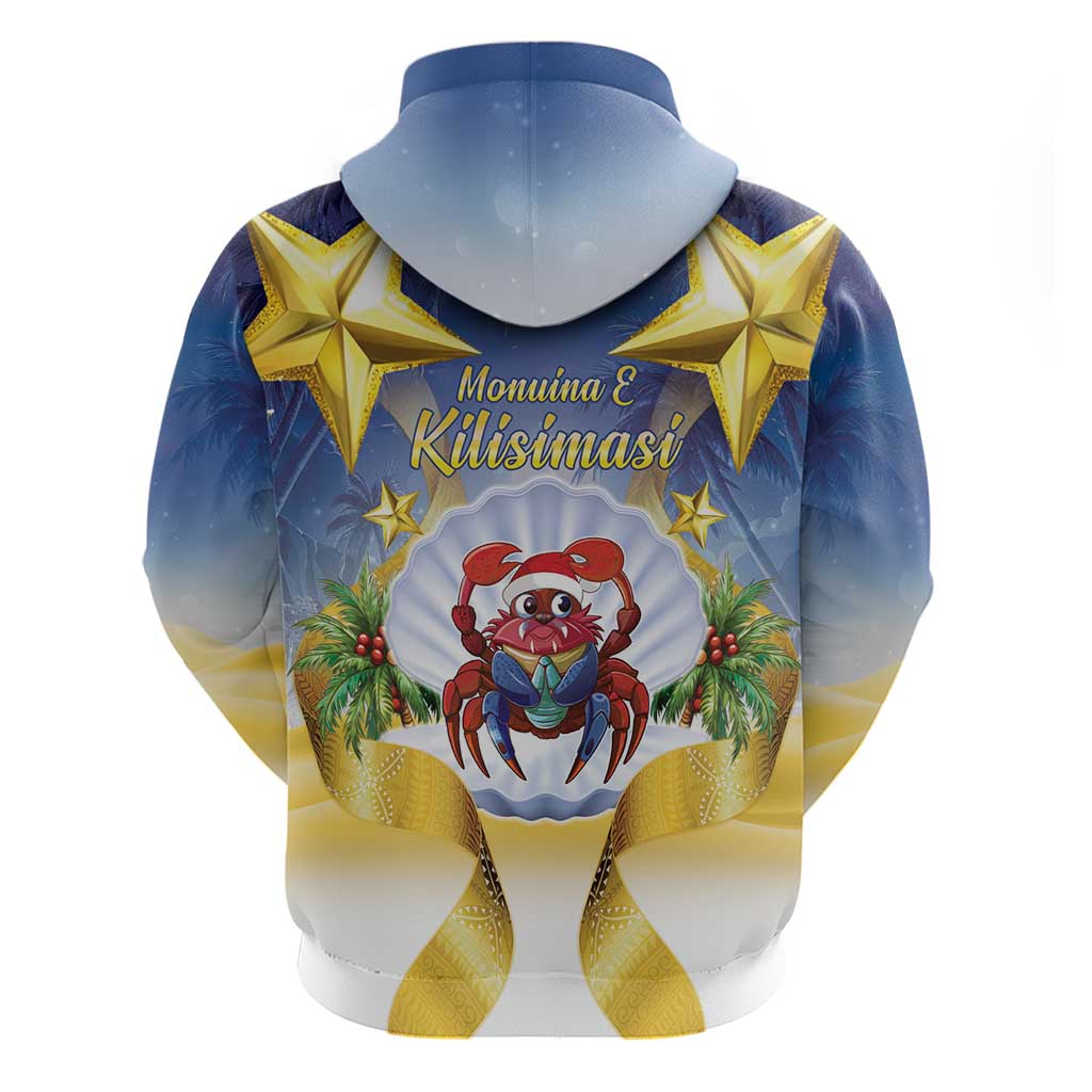 Niue Christmas Zip Hoodie Seashell Santa Beach Vibes LT05 - Polynesian Pride
