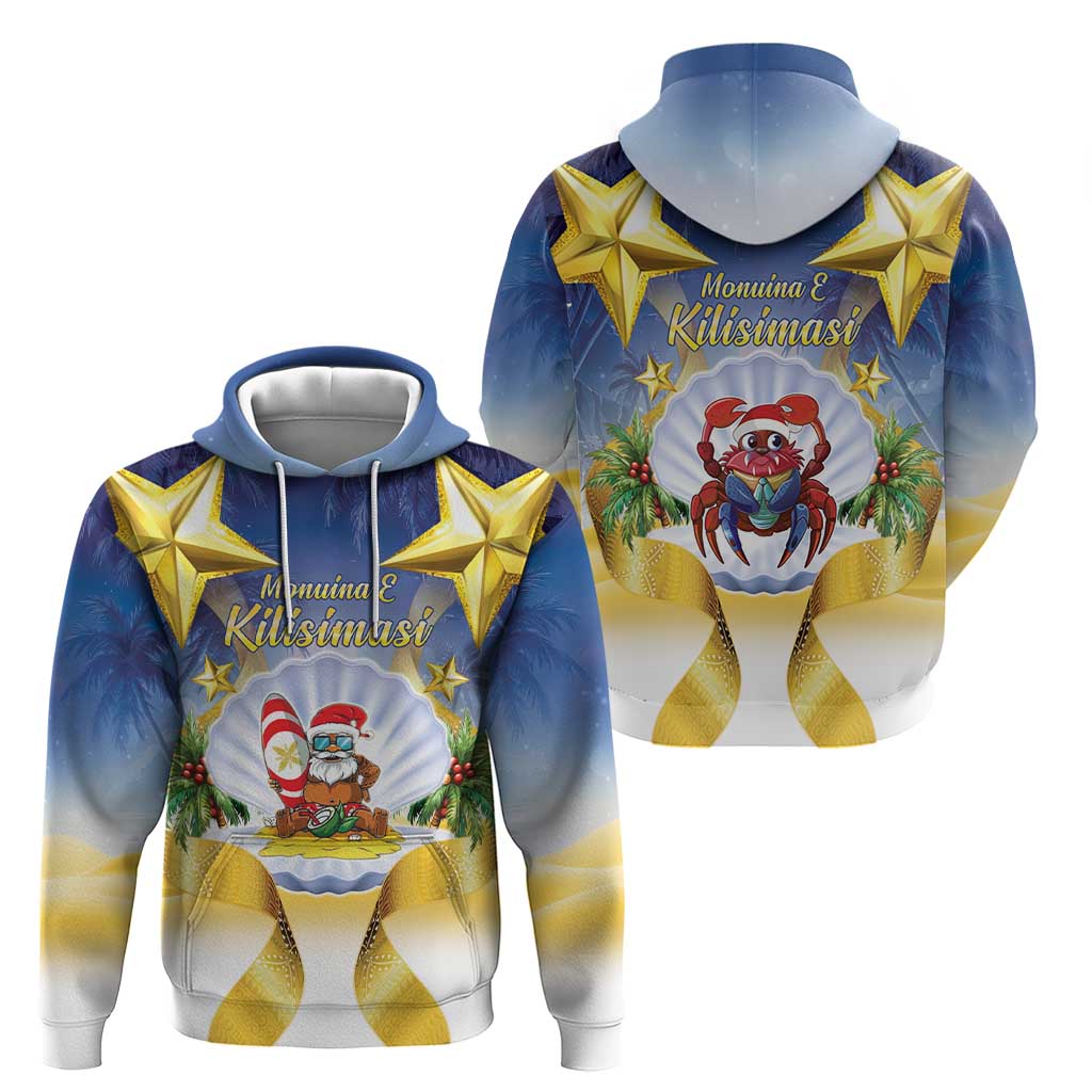 Niue Christmas Zip Hoodie Seashell Santa Beach Vibes LT05 - Polynesian Pride