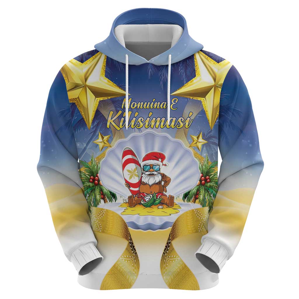 Niue Christmas Zip Hoodie Seashell Santa Beach Vibes LT05 - Polynesian Pride