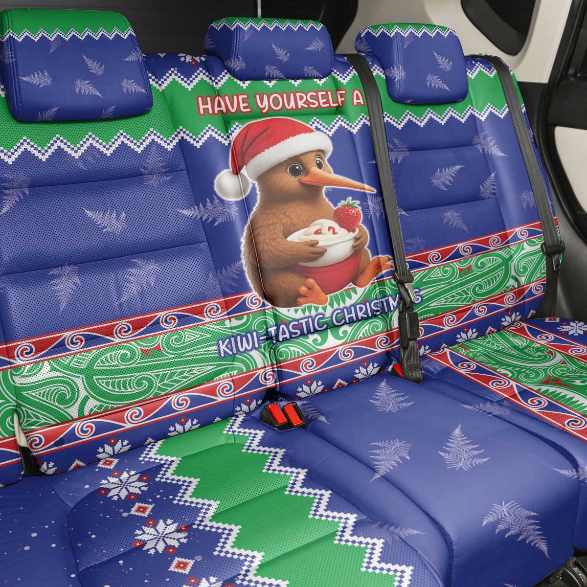 New Zealand Christmas Back Car Seat Cover Have Yourself A Kiwi-tastic Christmas LT05 - Polynesian Pride