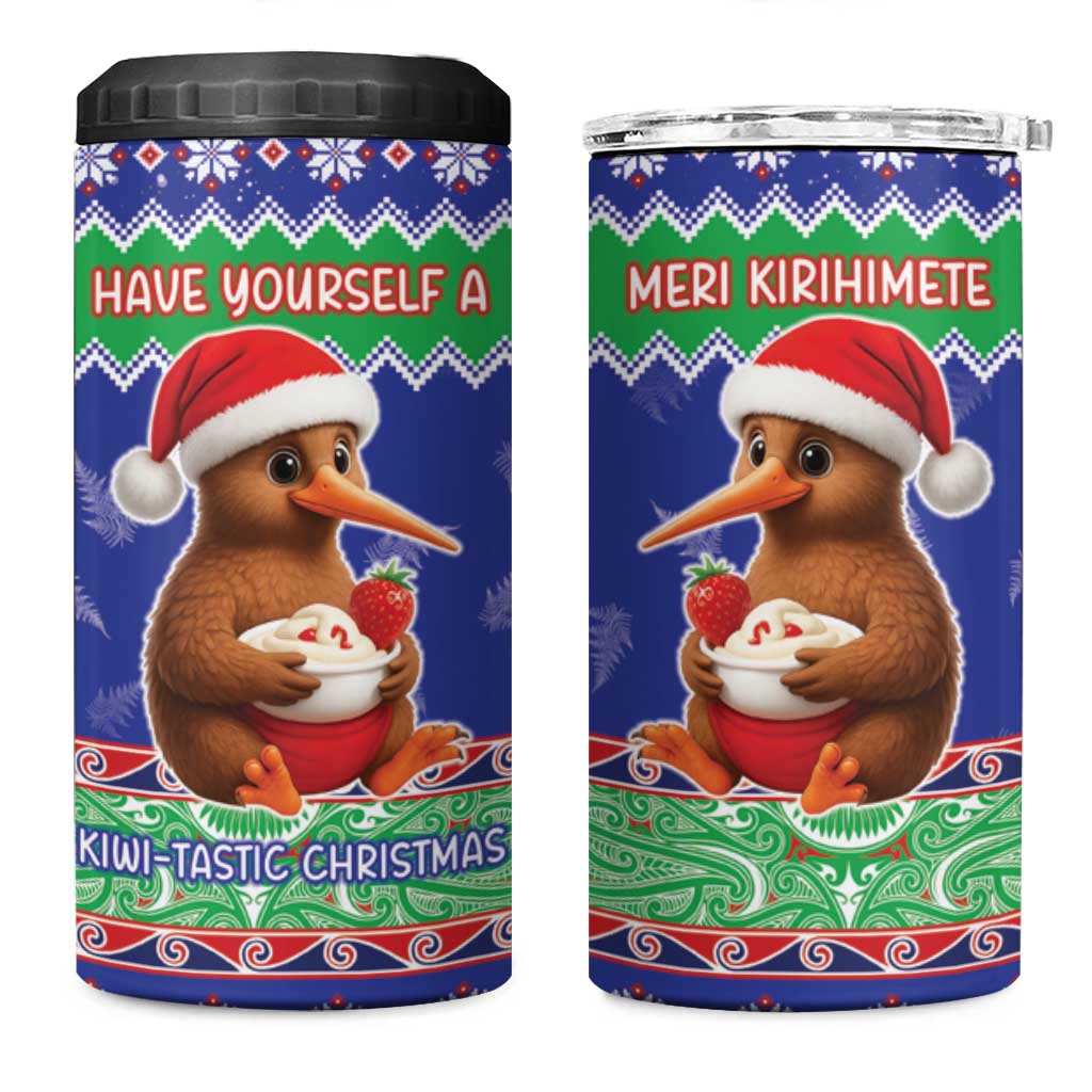 New Zealand Christmas 4 in 1 Can Cooler Tumbler Have Yourself A Kiwi-tastic Christmas LT05 One Size: 16 oz Blue - Polynesian Pride