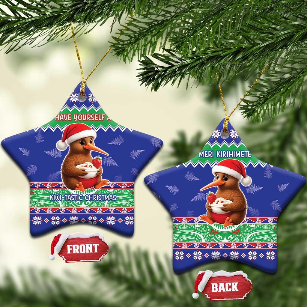 New Zealand Christmas Ceramic Ornament Have Yourself A Kiwi-tastic Christmas - Polynesian Pride