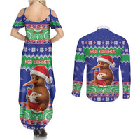 New Zealand Christmas Couples Matching Summer Maxi Dress and Long Sleeve Button Shirt Have Yourself A Kiwi-tastic Christmas LT05 - Polynesian Pride