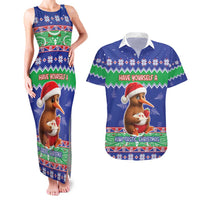 New Zealand Christmas Couples Matching Tank Maxi Dress and Hawaiian Shirt Have Yourself A Kiwi-tastic Christmas LT05 Blue - Polynesian Pride