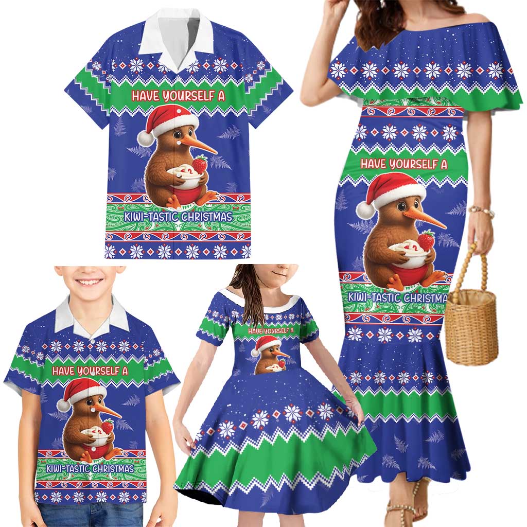 New Zealand Christmas Family Matching Mermaid Dress and Hawaiian Shirt Have Yourself A Kiwi-tastic Christmas LT05 - Polynesian Pride