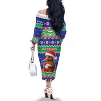 New Zealand Christmas Family Matching Off The Shoulder Long Sleeve Dress and Hawaiian Shirt Have Yourself A Kiwi-tastic Christmas LT05 - Polynesian Pride