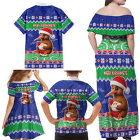 New Zealand Christmas Family Matching Off Shoulder Maxi Dress and Hawaiian Shirt Have Yourself A Kiwi-tastic Christmas LT05 - Polynesian Pride