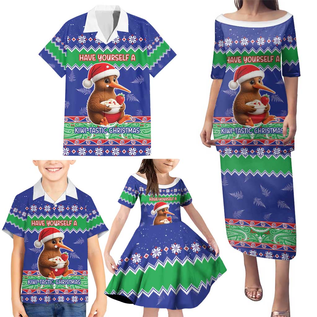 New Zealand Christmas Family Matching Puletasi and Hawaiian Shirt Have Yourself A Kiwi-tastic Christmas LT05 - Polynesian Pride