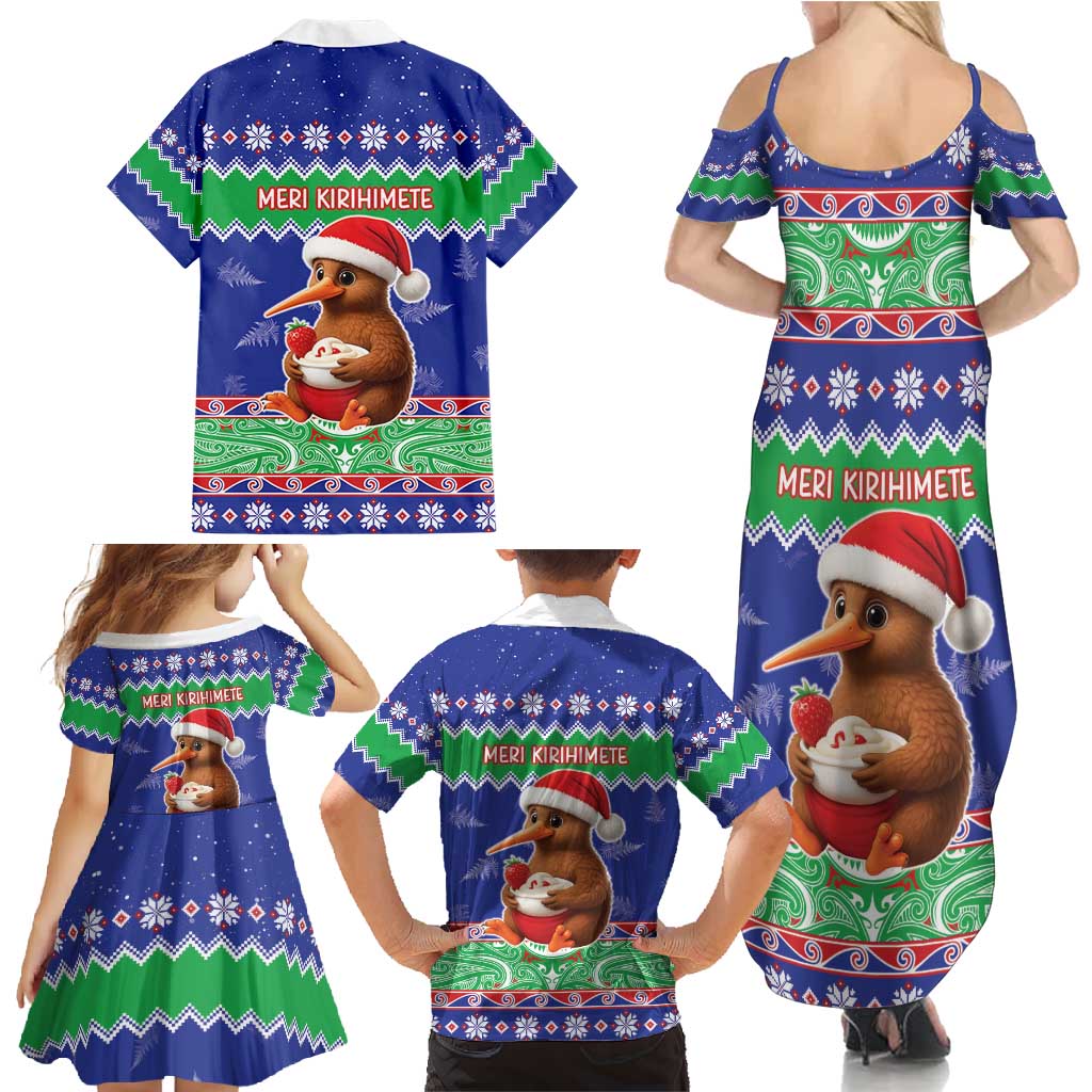 New Zealand Christmas Family Matching Summer Maxi Dress and Hawaiian Shirt Have Yourself A Kiwi-tastic Christmas LT05 - Polynesian Pride