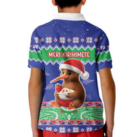 New Zealand Christmas Kid Polo Shirt Have Yourself A Kiwi-tastic Christmas LT05 - Polynesian Pride