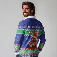 New Zealand Christmas Long Sleeve Polo Shirt Have Yourself A Kiwi-tastic Christmas LT05 - Polynesian Pride
